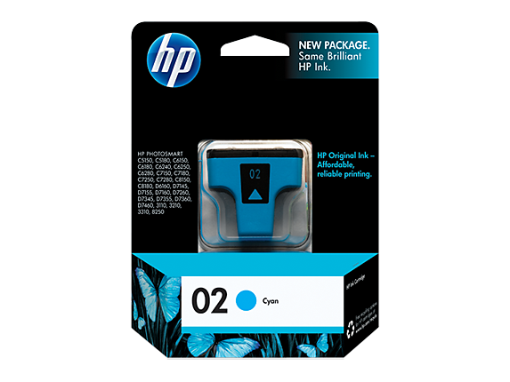 HP 02 Black Ink Cartridge, APeJ (C8721WA) EL
